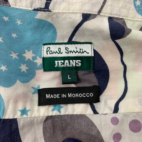 PAUL SMITH JEANS Size L Multi-Color Print Cotton Button Up Long Sleeve Shirt