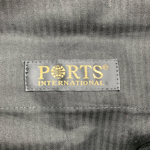 PORTS 1961 Size 34 Black Wool Side Tab Tuxedo Stripe Shorts