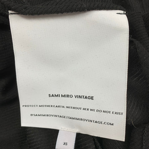SAMIMIRO VINTAGE Size XS Black Tencel Blend Asymmetric Top
