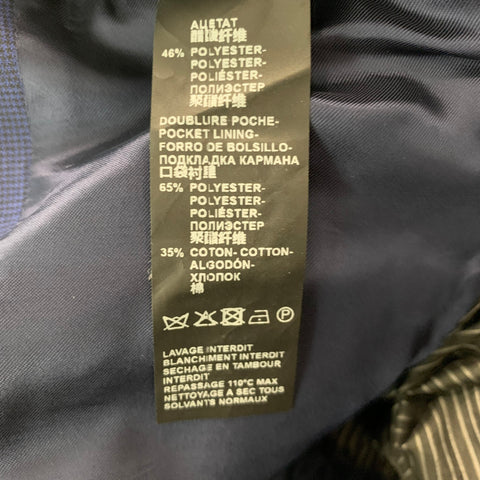 THE KOOPLES Size 38 Navy Houndstooth Wool Single Breasted Suit