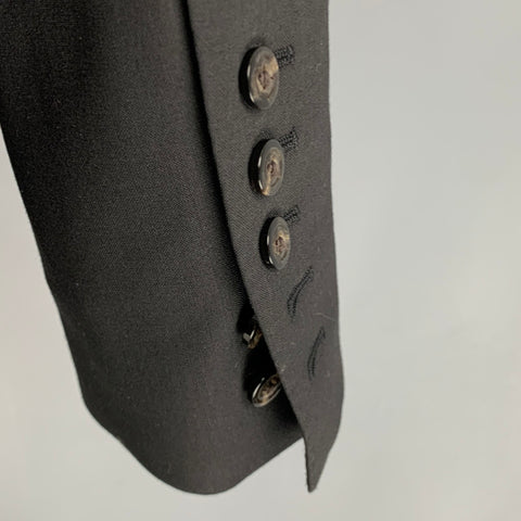 RICK OWENS Size 40 Black Polyester Blend Single Button Jacket