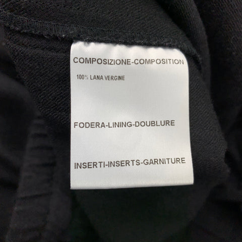DAMIR DOMA Size 30 Black Wool Drop-Crotch Casual Pants