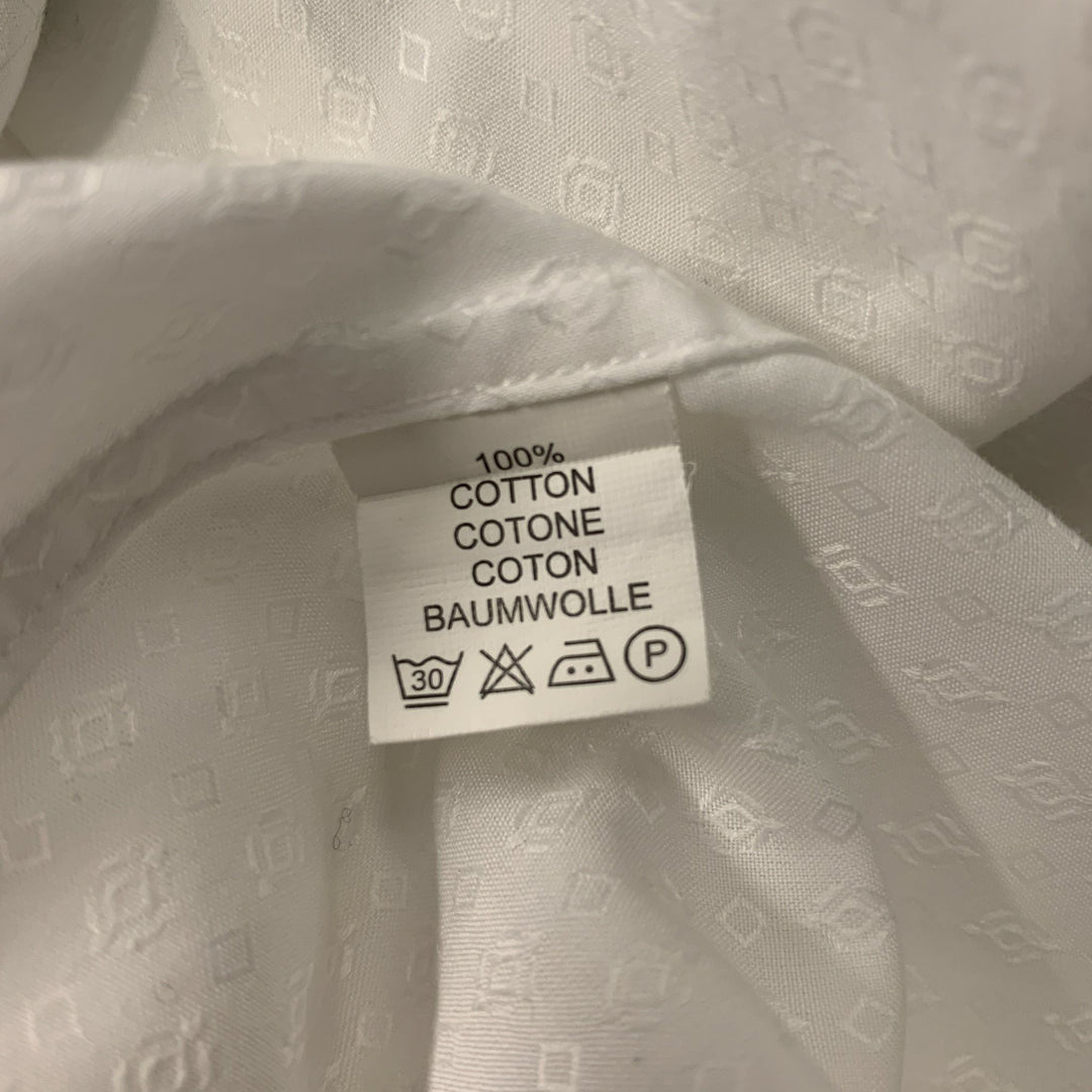 ROBERT GRAHAM Size XL White Pattern Cotton Button Up  Long Sleeve Shirt