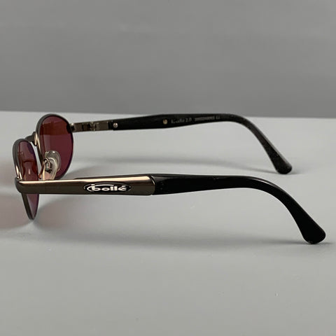 BOLLE Black Metal Oval Rhodia 2.0 Sunglasses