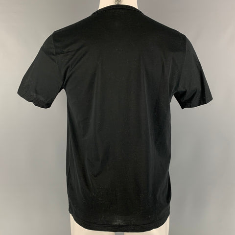 THEORY Size M Black Cotton Henley T-shirt