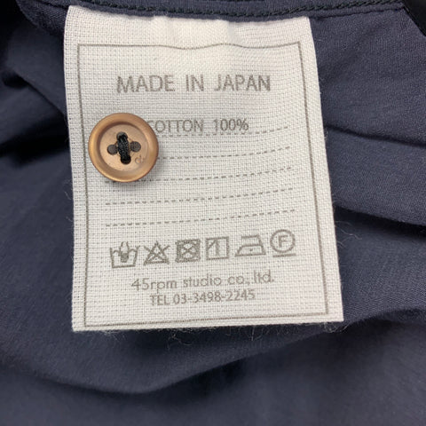 45rpm Size XL Indigo Cotton Button Down Long Sleeve Shirt
