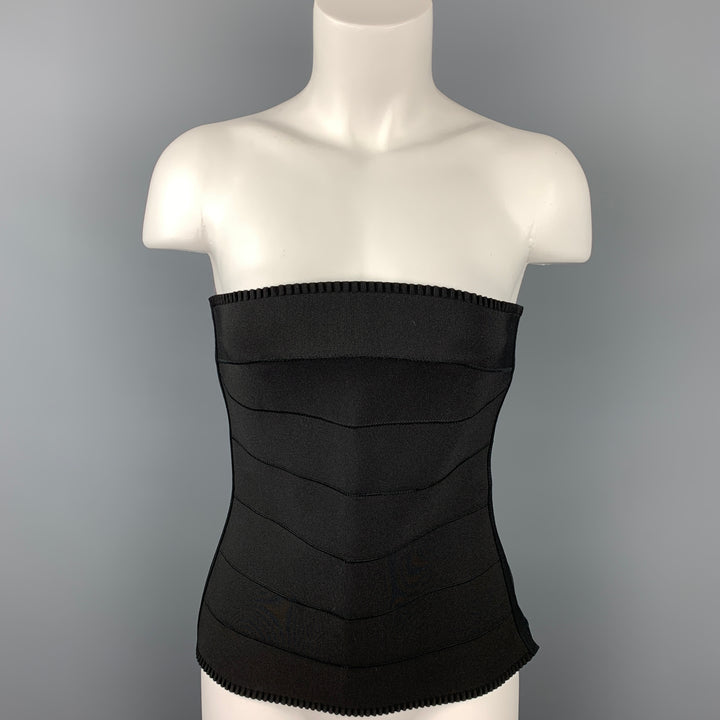D&G by DOLCE & GABBANA Size 4 Black Polyamide Bustier Dress Top