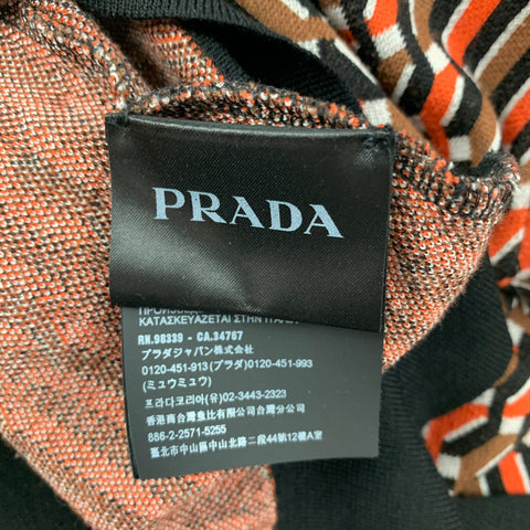 PRADA Polo con botones de lana con estampado multicolor talla L