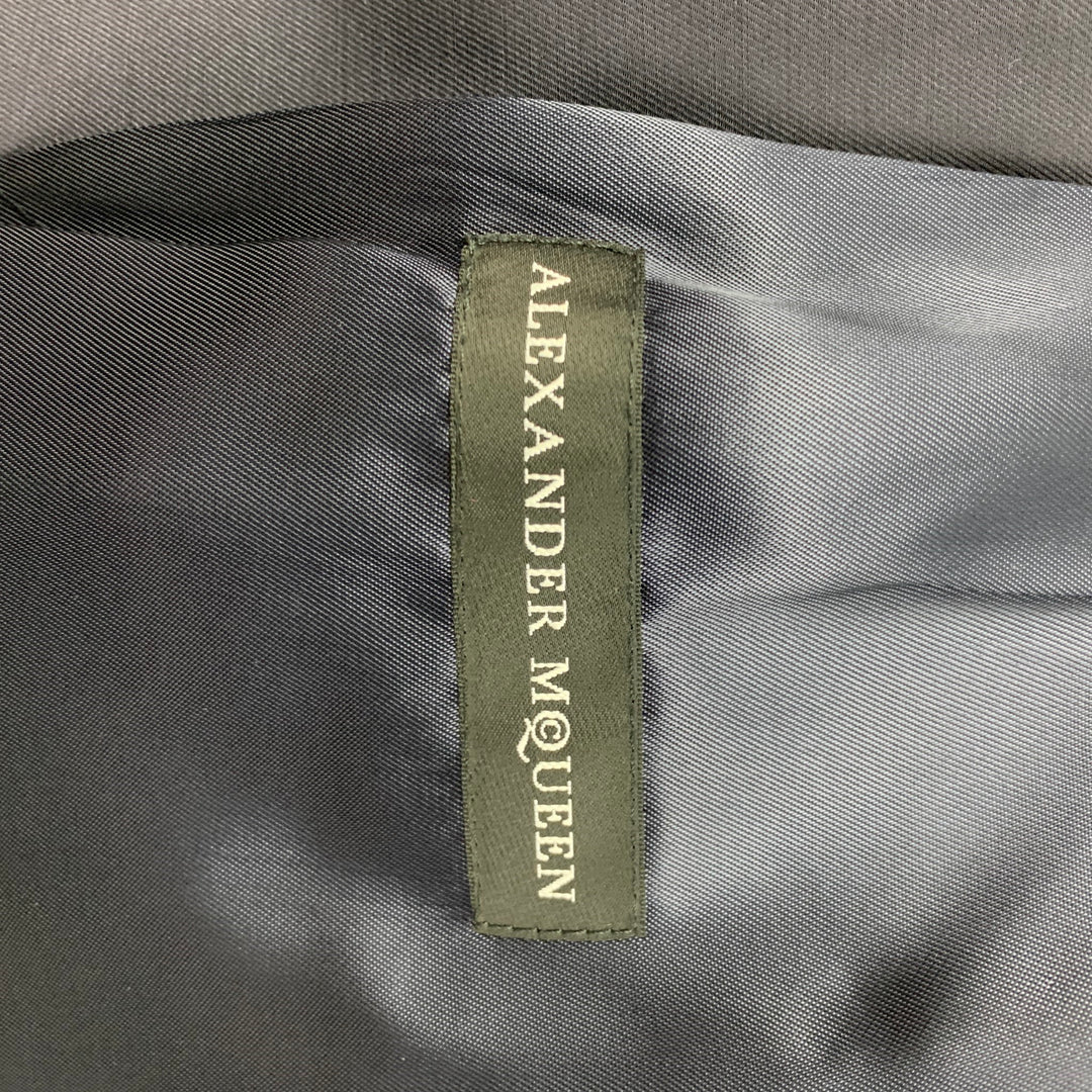 ALEXANDER MCQUEEN Size 44 Navy Patches Wool Viscose Blend Sport Coat