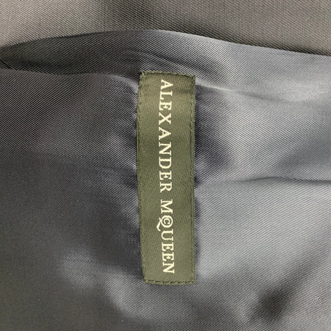 ALEXANDER MCQUEEN Size 44 Navy Patches Wool Viscose Blend Sport Coat