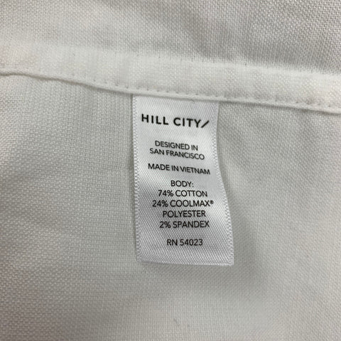 HILL CITY Size S White Cotton Blend Button Down Long Sleeve Shirt
