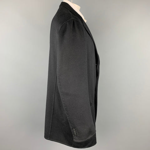 ARMANI COLLEZIONI Size 50 Black Cashmere Notch Lapel Sport Coat
