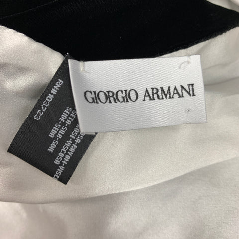 GIORGIO ARMANI Size One Size Black & White Viscose / Silk Dress Top