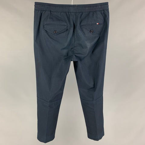 MONCLER Size 30 Blue Navy Cotton Drawstring Casual Pants