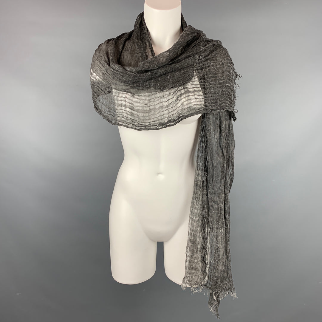 FALIERO SARTI for L'ECLAIREUS Grey Textured Knit Scarf