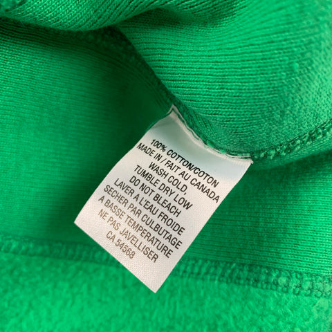 BIANCA CHANDON Size M Green Logo Cotton Hooded Sweatshirt