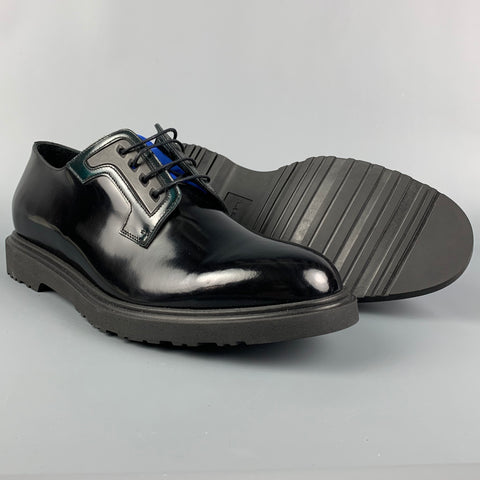 PAUL SMITH Size 10 Black Leather Lace Up Shoes