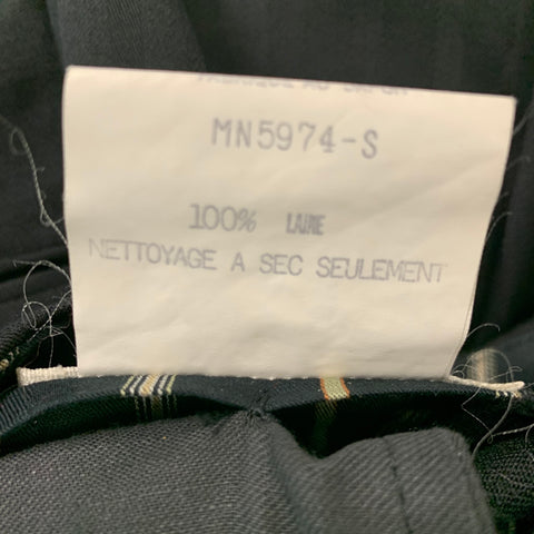 MATSUDA Talla S Traje Cruzado Lana Rayas Negro 30 29