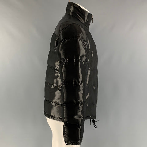 PRADA Size 38 Black Quilted Polyester Blend Jacket