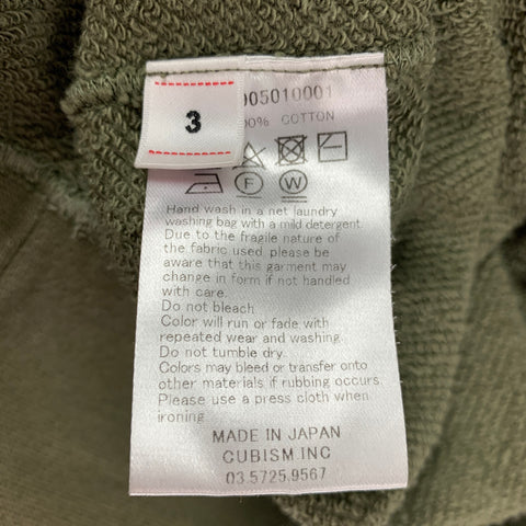 CONTRARY DEPT by VISVIM Sudadera Crash Amplus SB L/S de algodón con lavado oliva Talla L