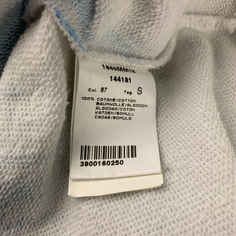 MSGM Size S Purple & White Tie Dye Cotton Crew-Neck Sweatshirt