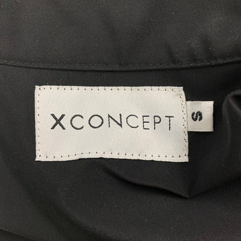 X CONCEPT Size S Black Cotton Polyester Asymmetrical Long Sleeve Shirt