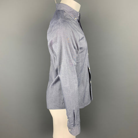 Camisa azul de manga larga con botones de algodón talla M de APC