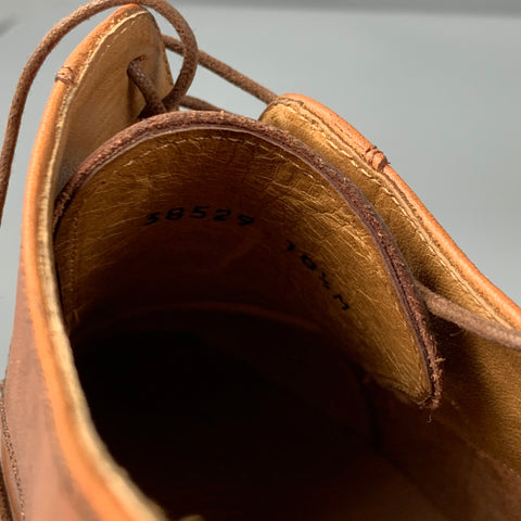 TO BOOT NY Size 10.5 Tan Antique Leather Cap Toe Lace Up Shoes