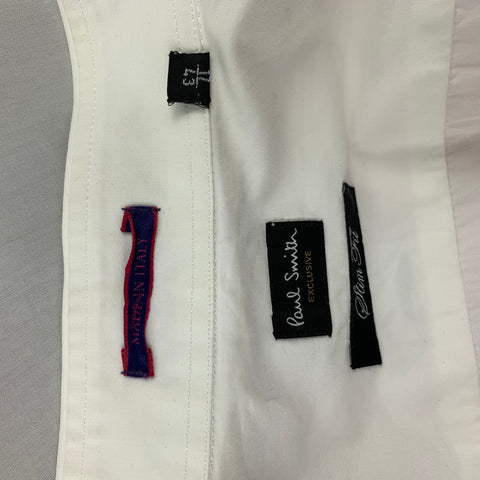 PAUL SMITH Size L White Cotton French Cuff Long Sleeve Shirt