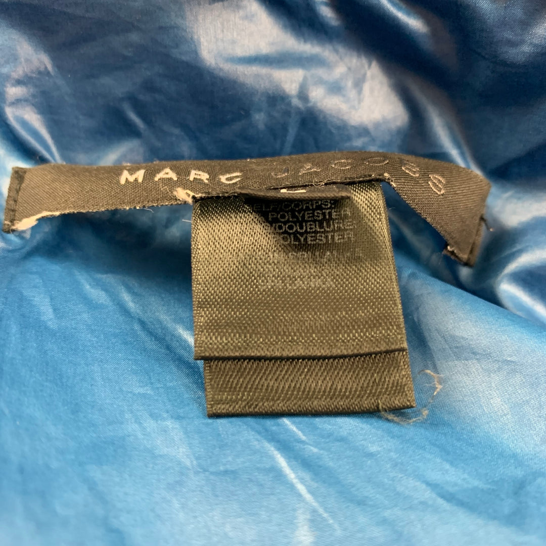 MARC JACOBS Size L Blue Black Polyester Windbreaker Jacket