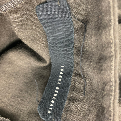 ISABEL BENENATO Size 34 Slate Olive Mixed Fabrics Casual Pants