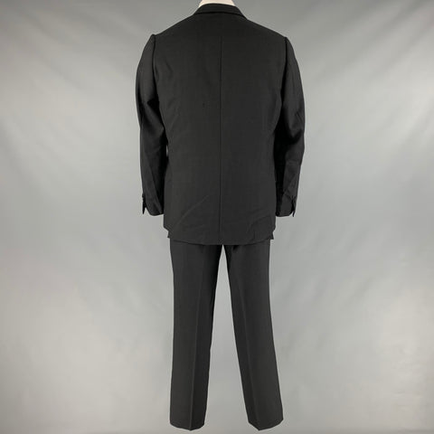 PAUL SMITH Size 42 Black Wool Notch Lapel Suit