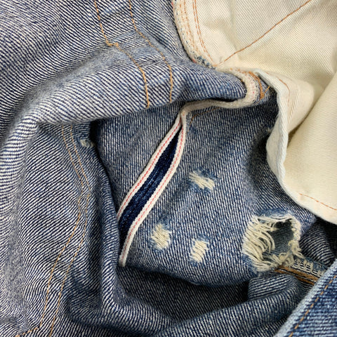 LEVI STRAUSS Size 32 Blue Paint Splatter Distressed Jeans