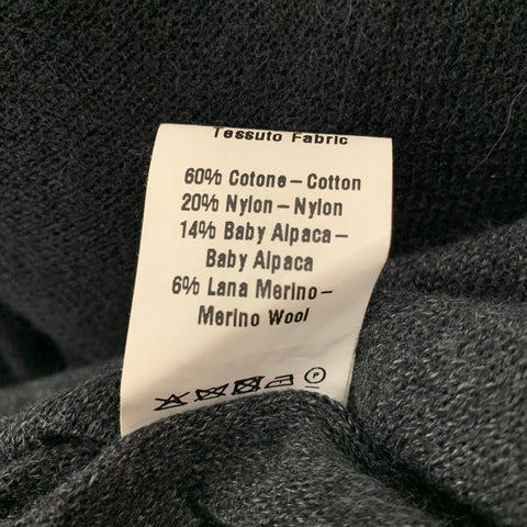 LOST & FOUND Size L Black & Grey Cotton Blend Layered Pullover