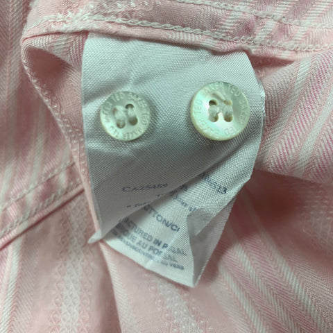TED BAKER Size M Pink Stripe Cotton Button Up Long Sleeve Shirt