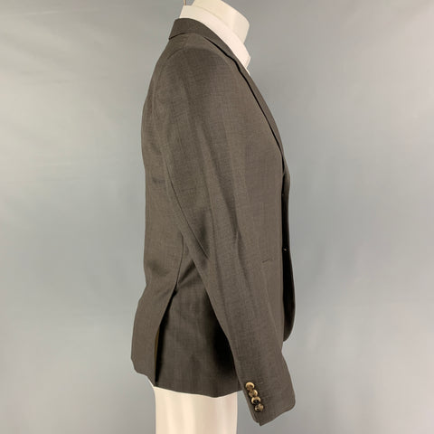 CALVIN KLEIN COLLECTION Size 36 Grey Wool Notch Lapel Sport Coat