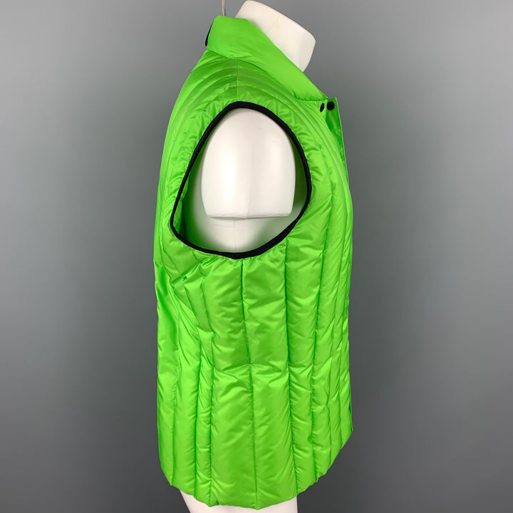 VICTORINOX Size L Green Quilted Polyester Vest