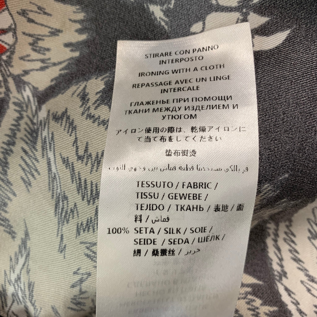 Camisa de manga corta Campamento de seda con estampado multicolor talla XXL de GUCCI