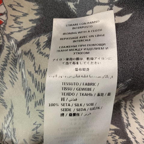 GUCCI Size XXL Multi-Color Print Silk Camp Short Sleeve Shirt