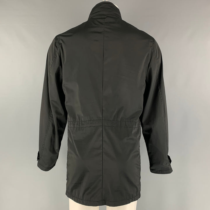 ARMANI COLLEZIONI Size 40 Black Polyester Windbreaker Jacket