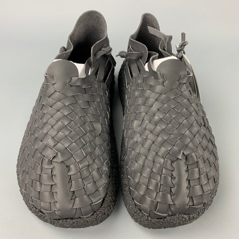 MALIBU Latigo Size 9 Black Woven Vegan Leather Sandals