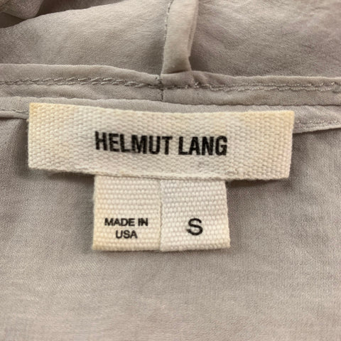 HELMUT LANG Taille S Gris Polyester Voir à travers le haut décontracté à col en V