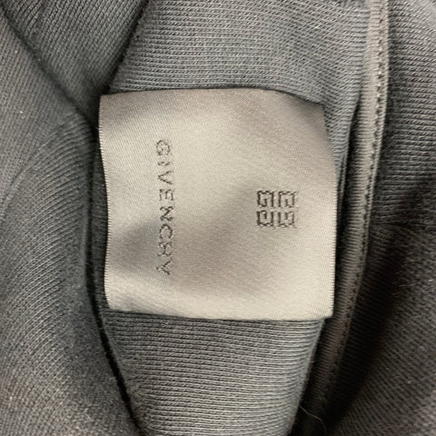 GIVENCHY SS 2021 Taille XS Noir Cristal Embellissement Coton Pull à capuche surdimensionné