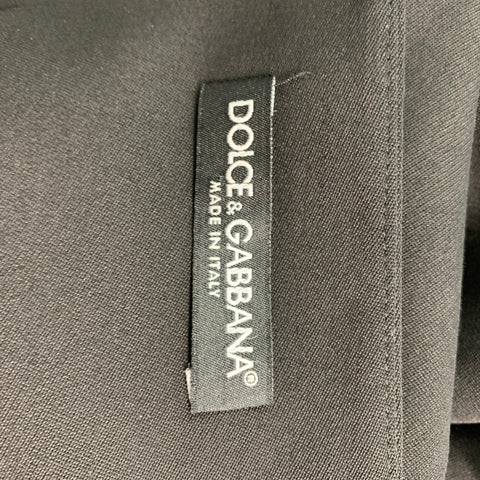 DOLCE & GABBANA Size 6 Black Virgin Wool Lycra Pencil Mid-Calf Skirt