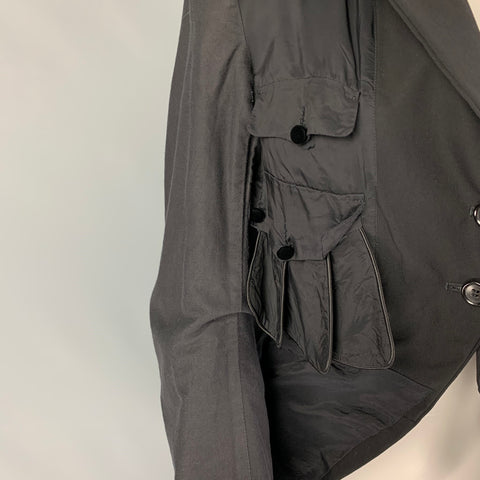 COMME des GARCONS Size S Black Wool Tails Reversible Jacket