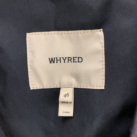 WHYRED Size XXL Black Cotton Patch Pocket Hooded Coat