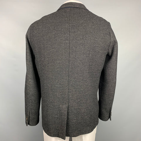 SCOTCH AND SODA Size 44 Black & White Wool / Polyester Sport Coat