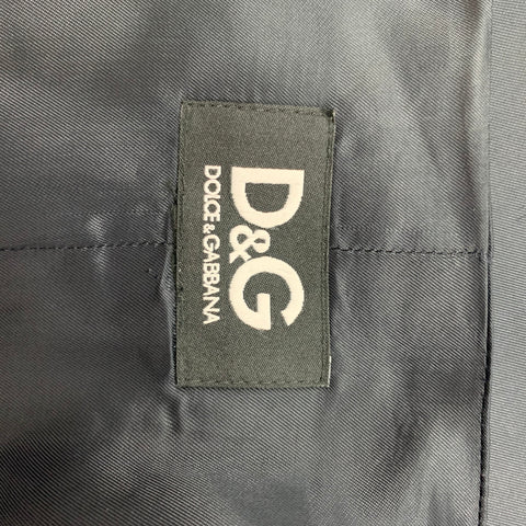 D&G by DOLCE & GABBANA Size 44 Navy Blue Stripe Viscose Blend Vest