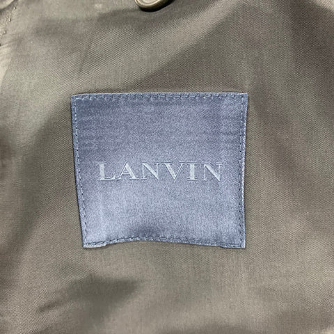 LANVIN Taille 44 Manteau de sport à revers en laine noire