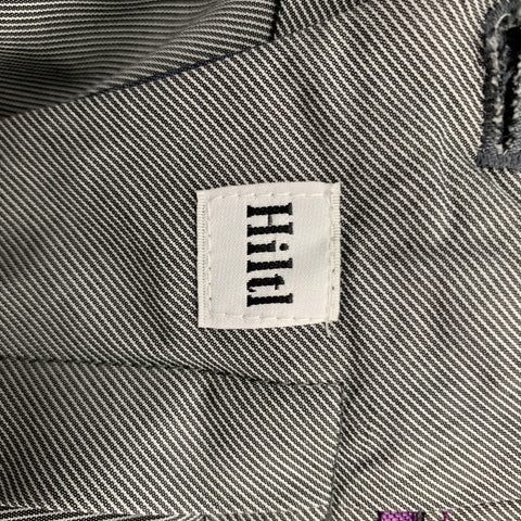 HILTL Size 38 Grey Houndstooth Wool Zip Fly Dress Pants